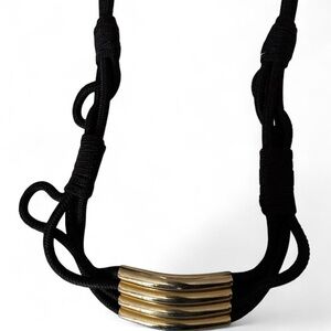 Black and Gold Rope Belt
